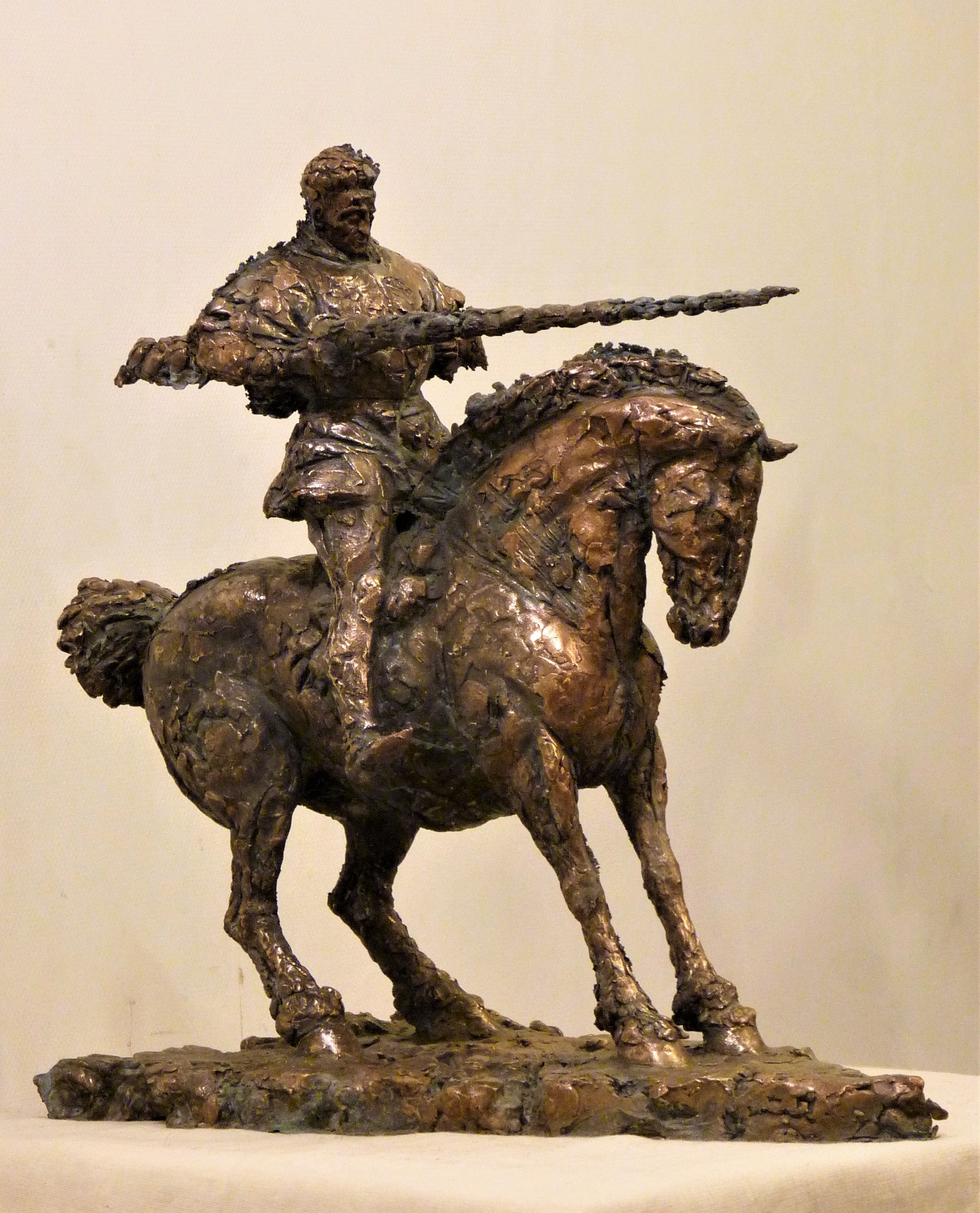  интерьерная скульптура всадника  бронзе,  скульптура на заказ, скульптор Ольга Колосова, скульптуру из бронзы купить.