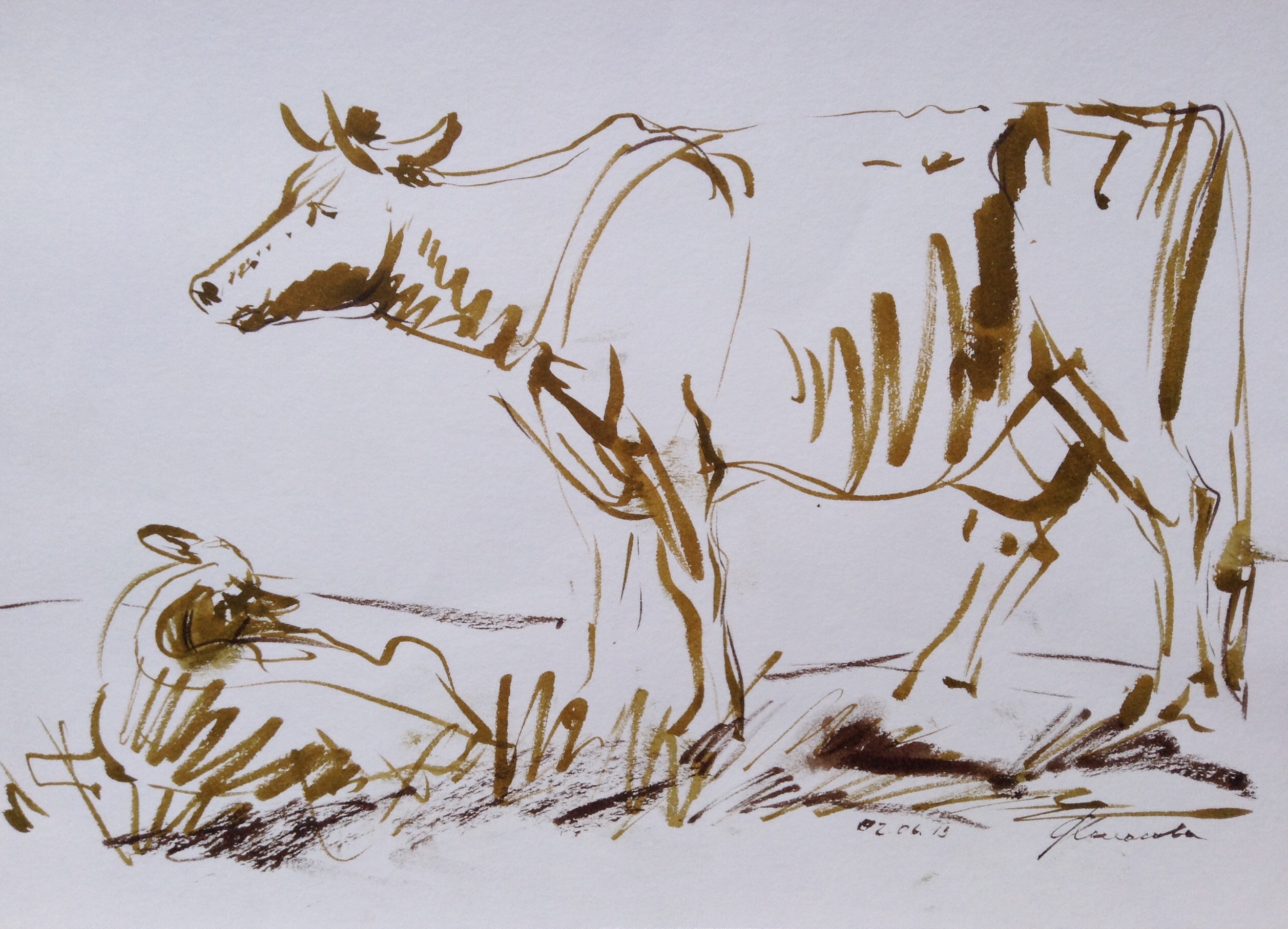 Графика с коровами