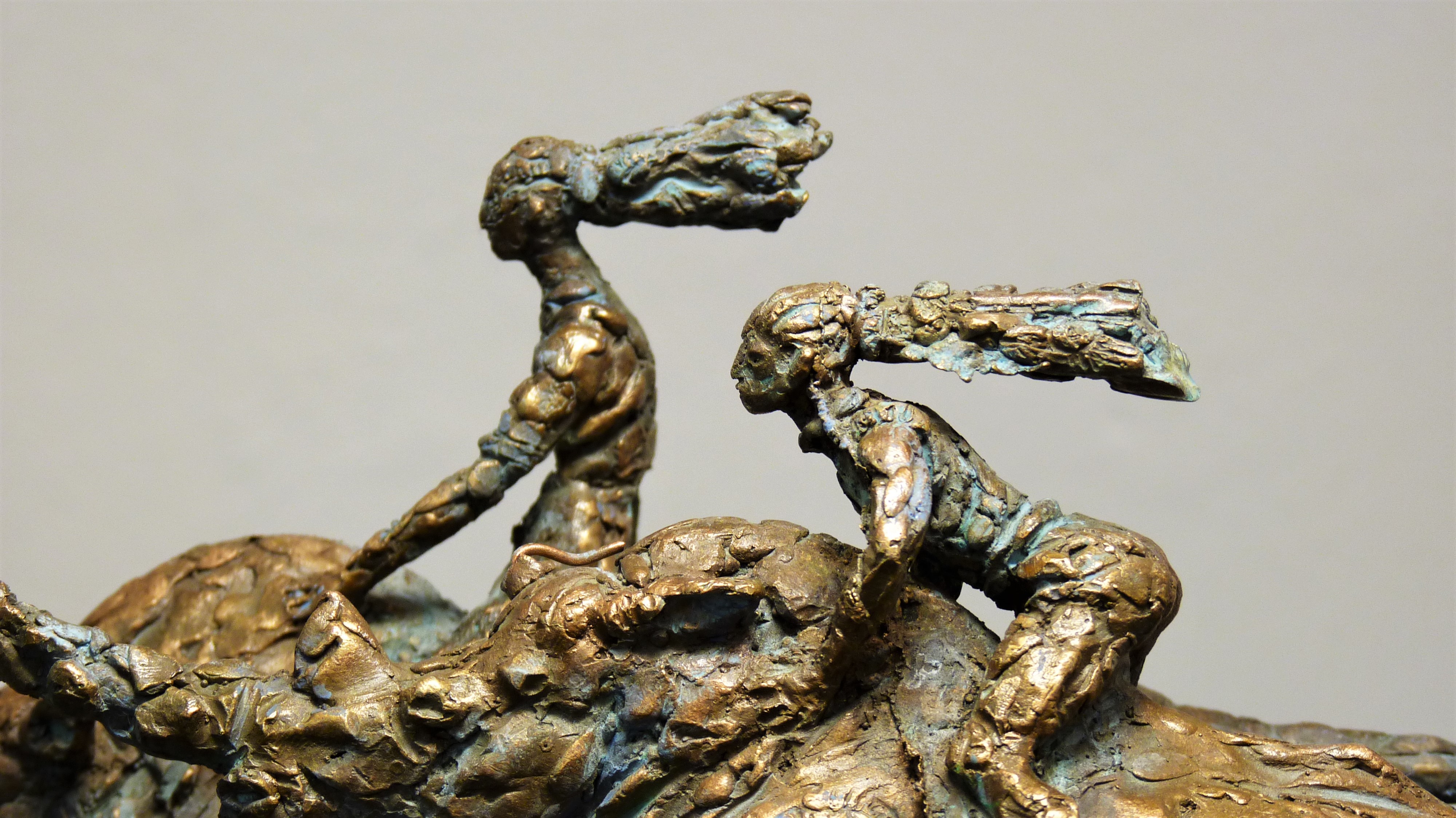 Скульптура носорогов в бронзе, скульптуру животного в бронзе купить, скульптура на заказ, авторская скульптура. скульптор Ольга Колосова.