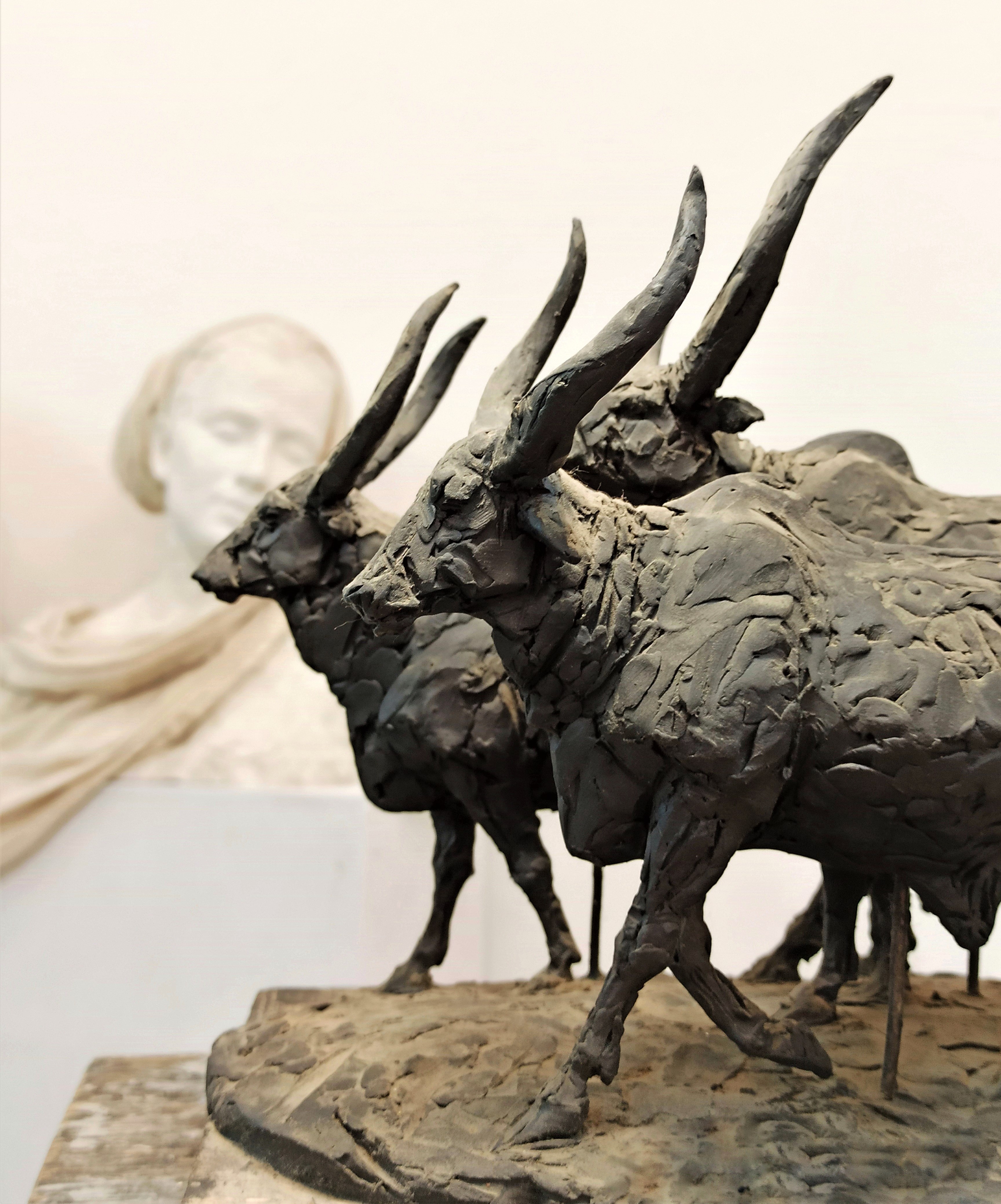 скульптура быков в бронзе, скульптуру животного из бронзы купить скульптор Ольга Колосова, скульптура на заказ, интерьерная скульптура на заказ.