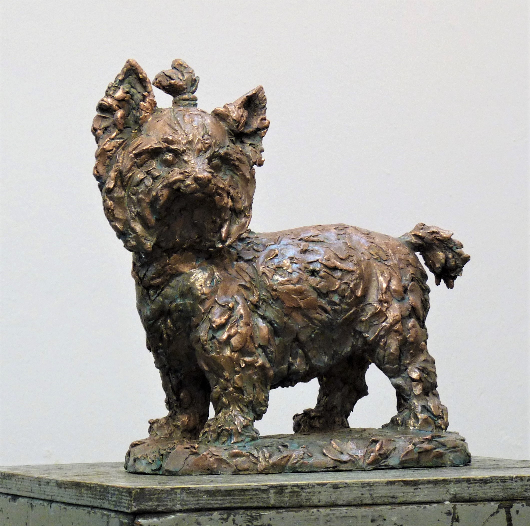 скульптура собаки в бронзе, скульптуру животного из бронзы купить скульптор Ольга Колосова, скульптура на заказ, интерьерная скульптура на заказ.