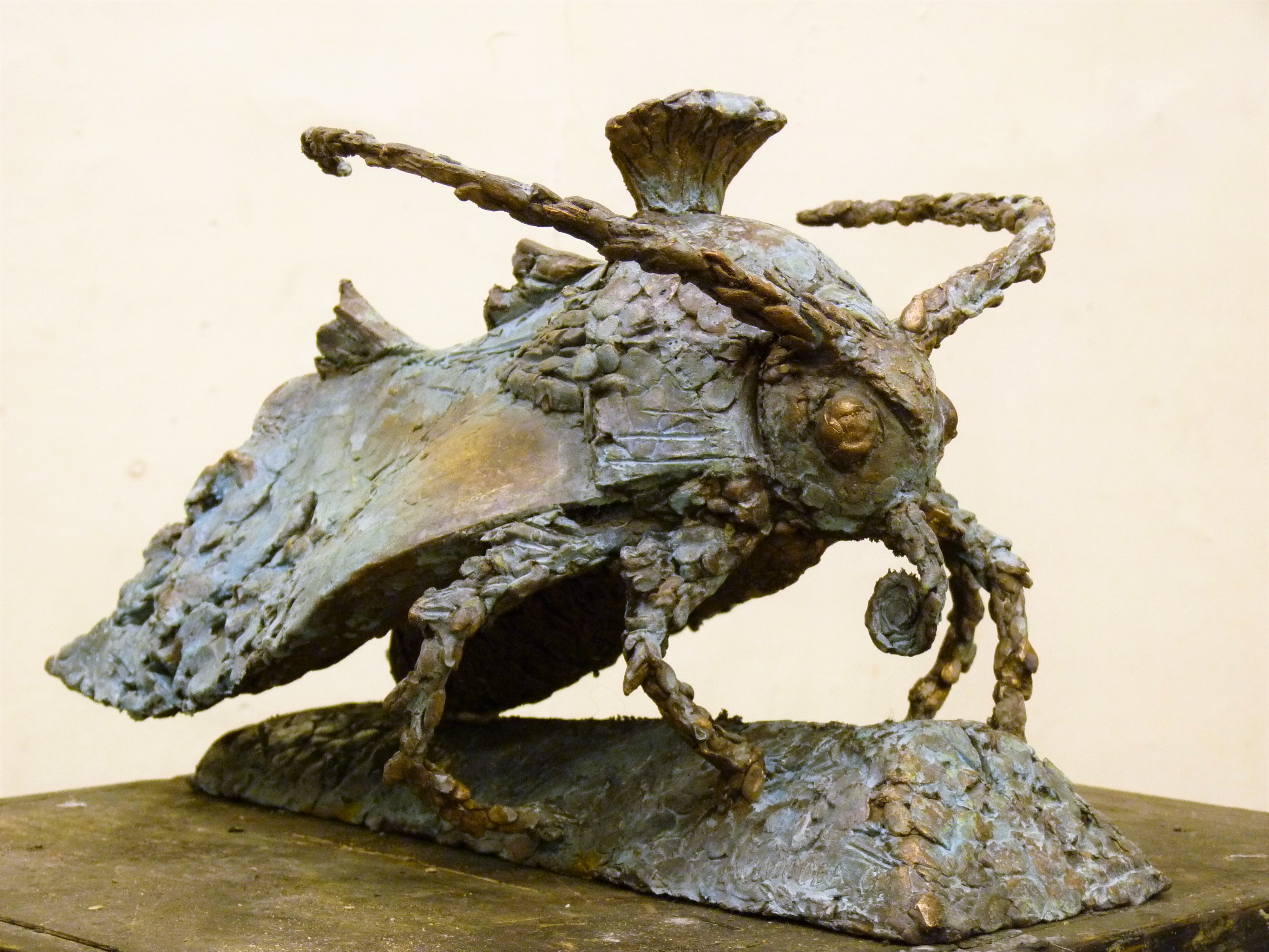 Бронзовая скульптура насекомого, скульптура для сада, скульптор Ольга Колосова, скульптура на заказ, интерьерная скульптура на заказ.