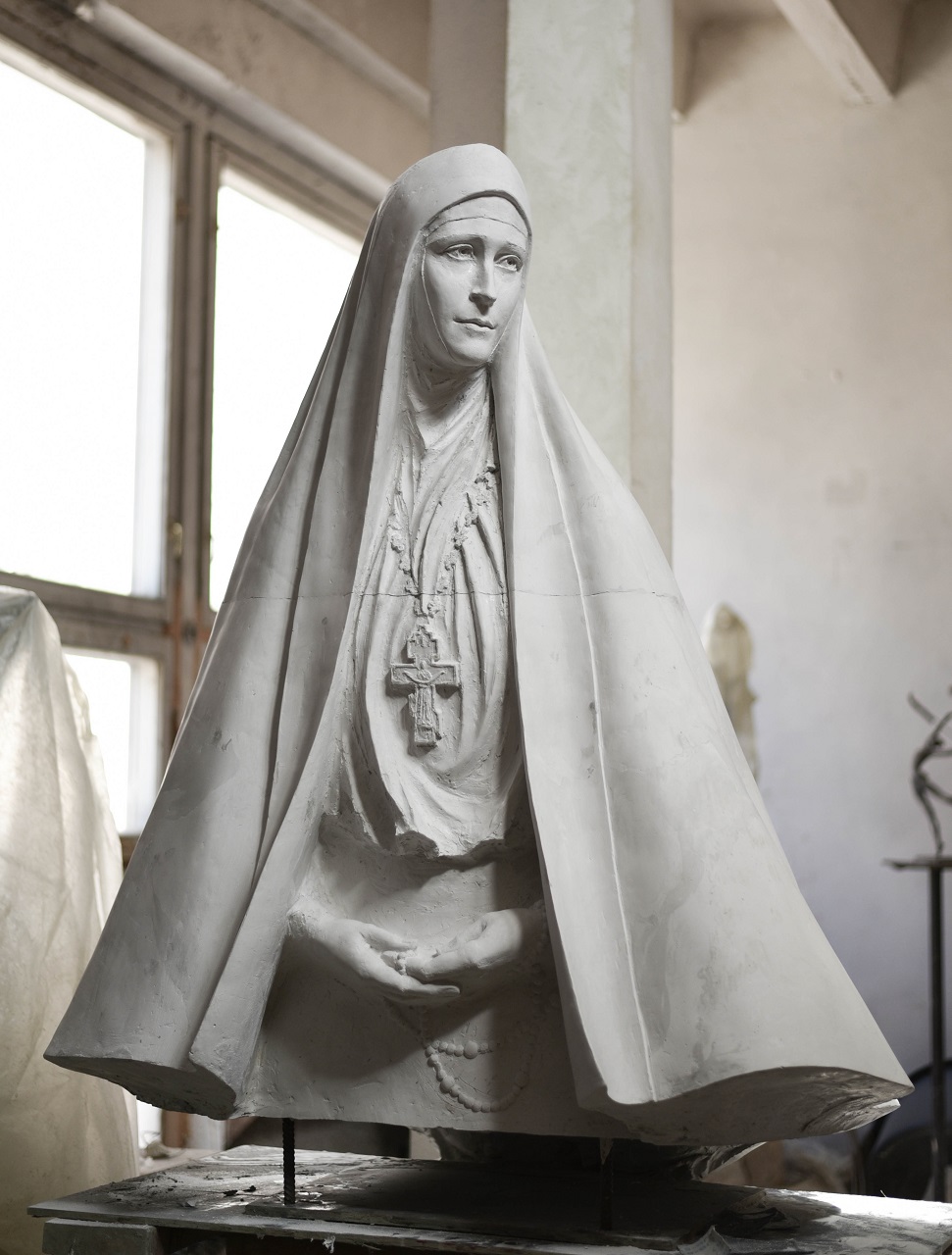 Скульптурный бюст преподобной Елизаветы Федоровны, скульптор Алексей Селиванов.