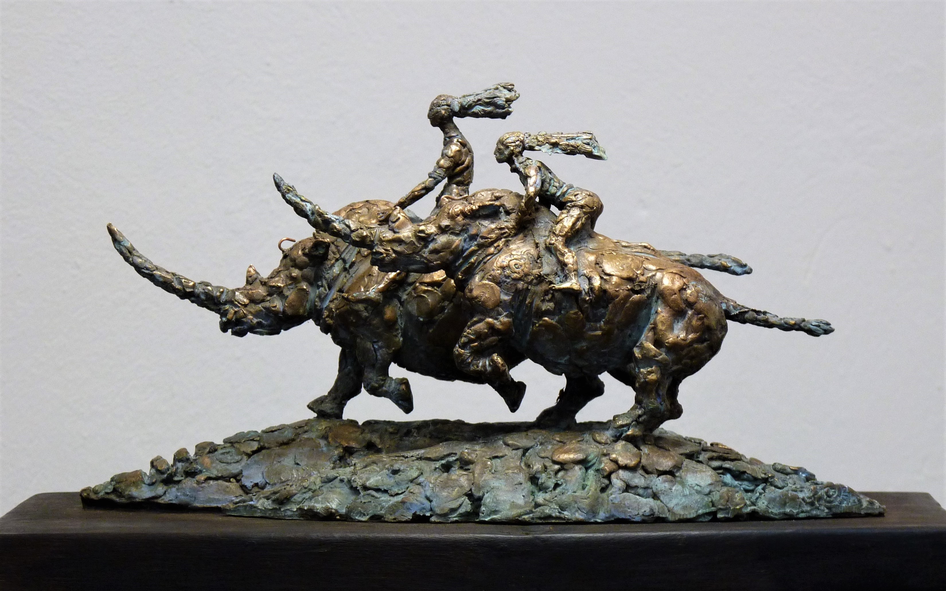 Скульптура носорогов в бронзе, скульптуру животного в бронзе купить, скульптура на заказ, авторская скульптура. скульптор Ольга Колосова.