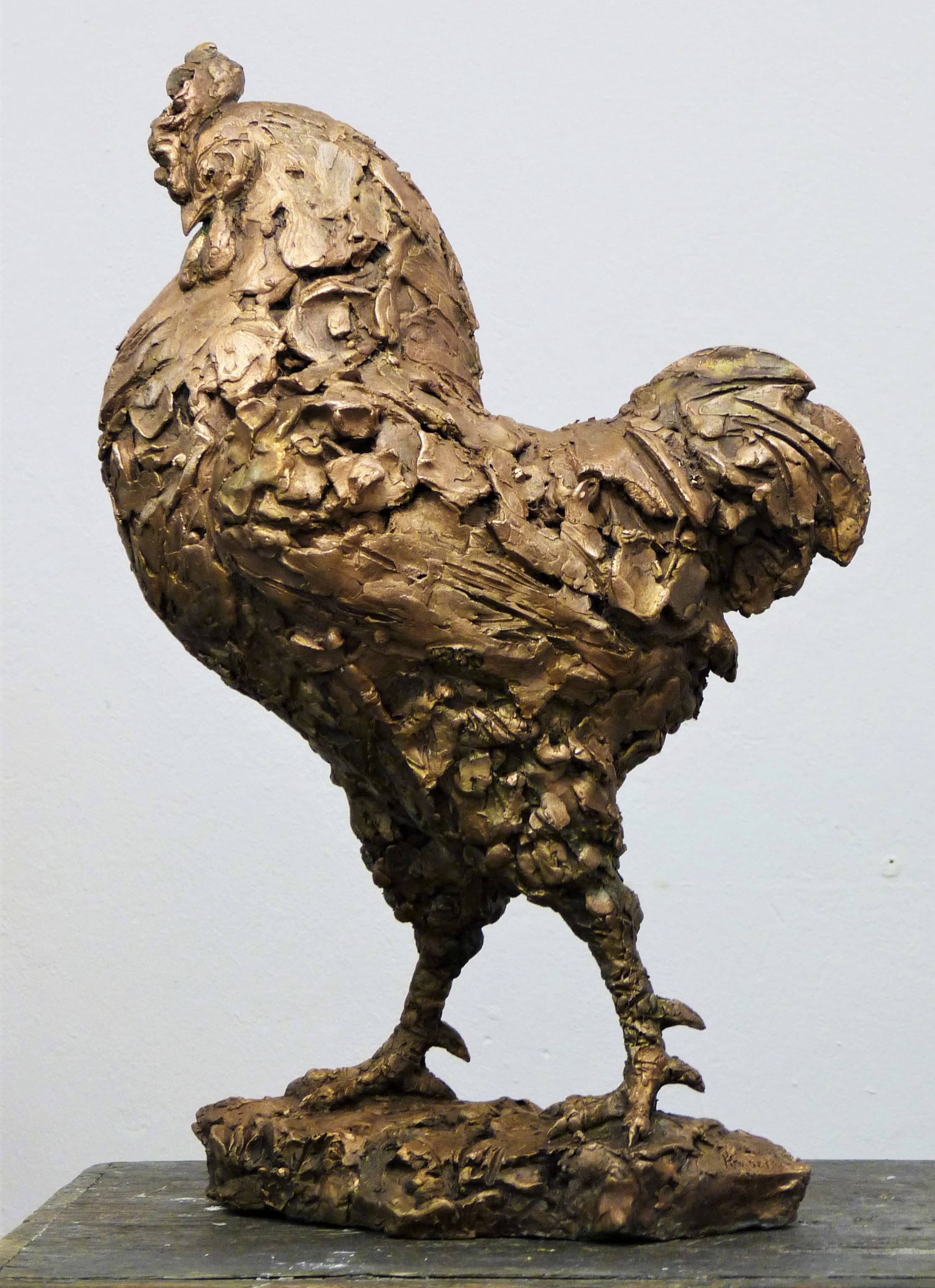 скульптура петуха в бронзе, скульптуру из бронзы купить, скульптор Ольга Колосова.