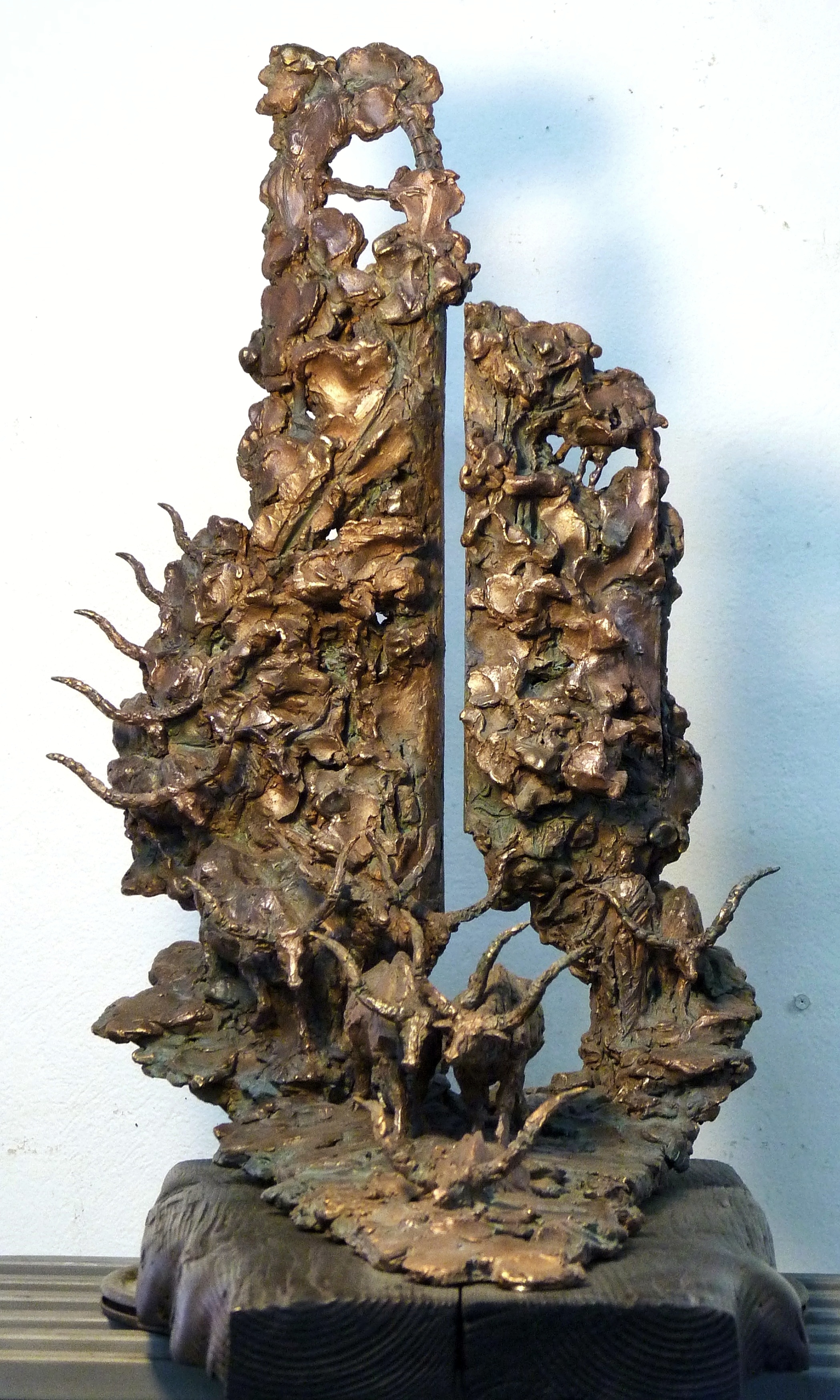 скульптура быков в бронзе, , авторская скульптура на заказ, скульптор Ольга Колосова.